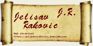 Jelisav Raković vizit kartica